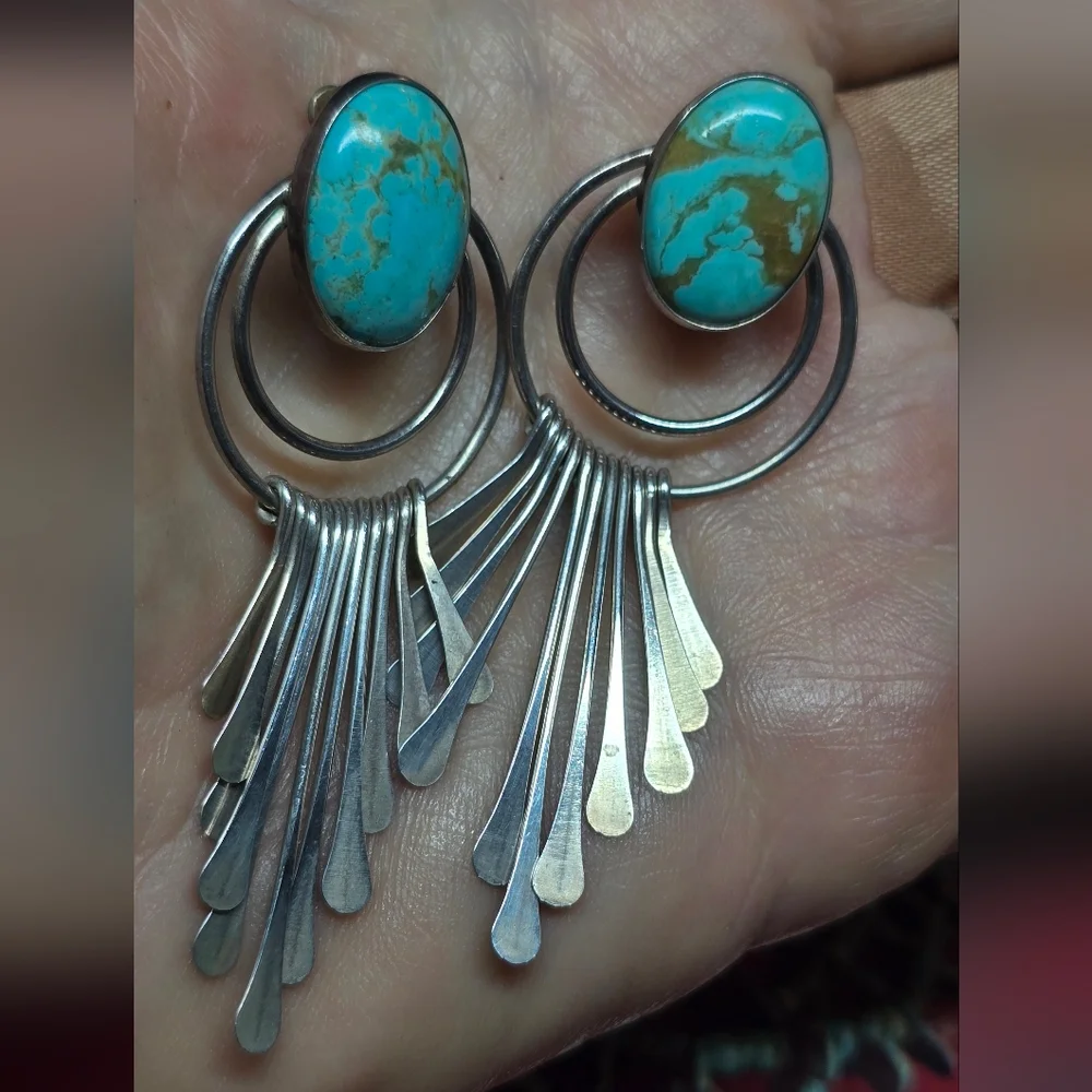 Vintage Native American Navajo Vintage Turquoise - Picture 3 of 5